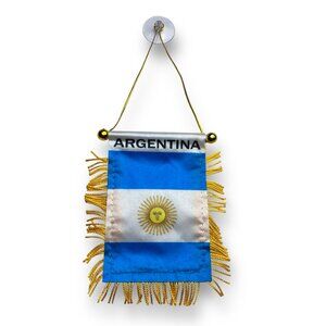 Argentina Mini Banner Flag - Car & Home Window Mirror Hanging, Double-Sided